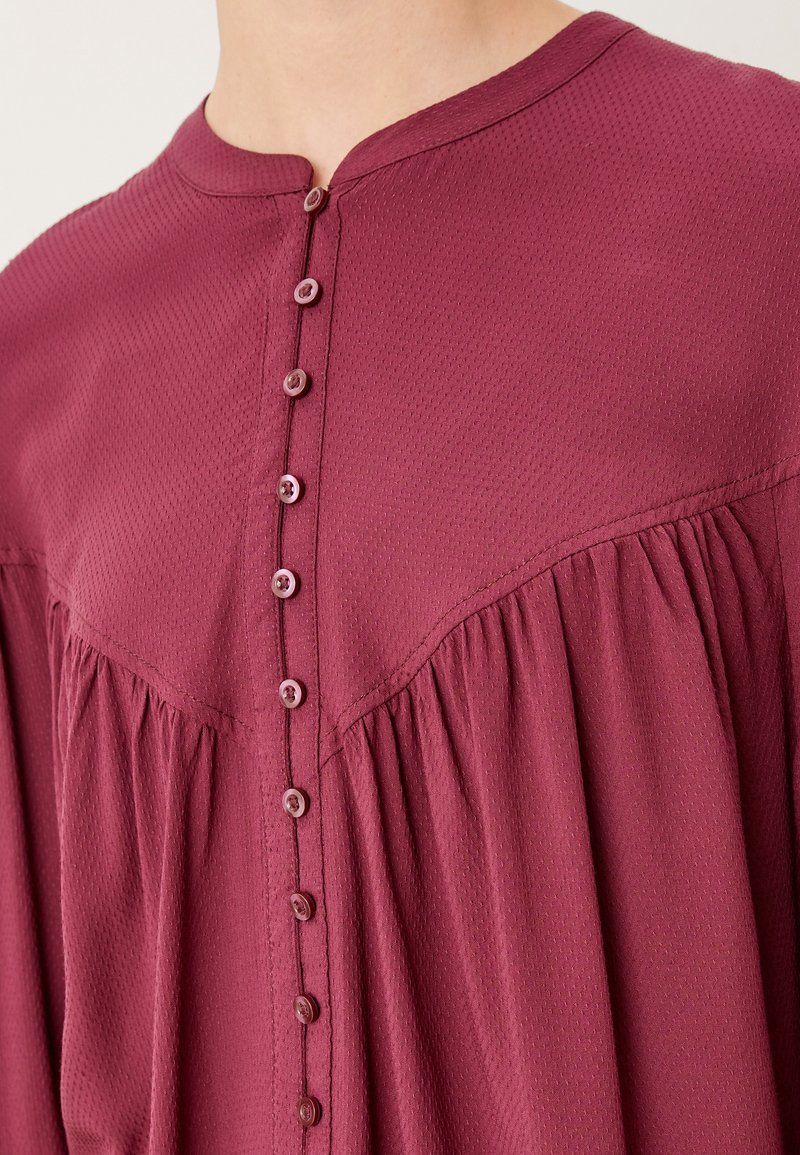 Chemisier Satin Bordeaux | Création Satin