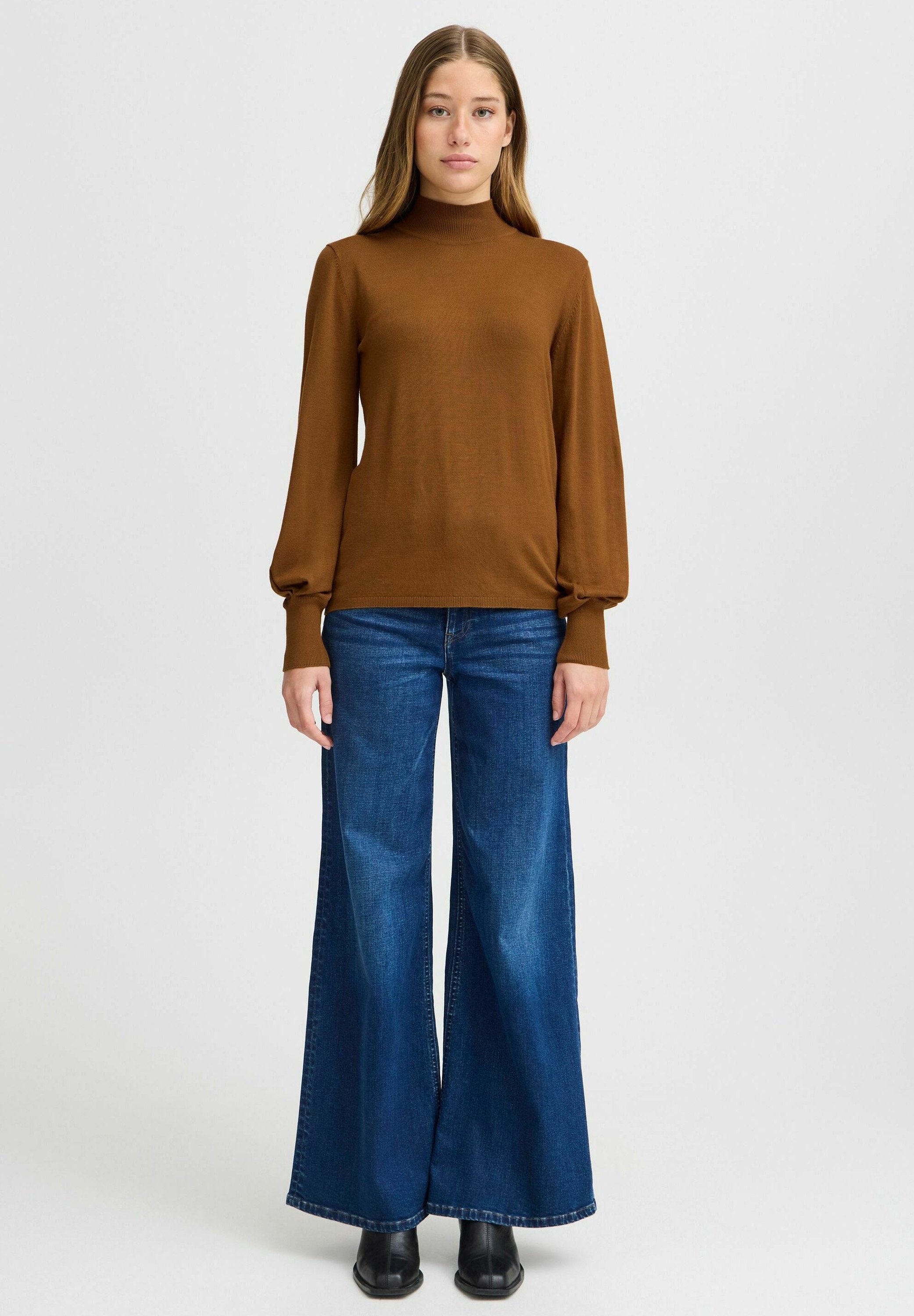 売れ筋商品|||イチ ニット&セーター レディース アウター IHMAFA TURTLE LS - Jumper - monk s robe ICHI IHMAFA TURTLE LS - Jumper - monk s robe/brown - Zalando