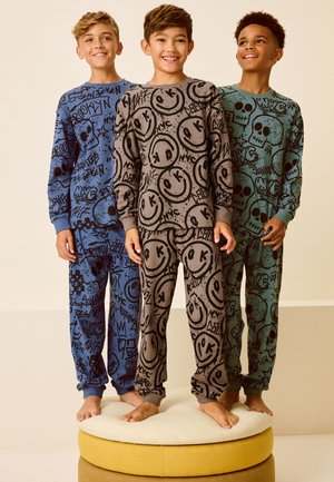 Next, 3 PACK - REGULAR FIT SET - Nattøj sæt - blue green neutral character