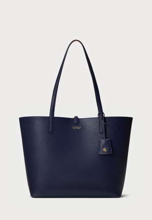 FAUX LEATHER LARGE REVERSIBLE TOTE BAG - Shopping bag - refined navy/dusk orange