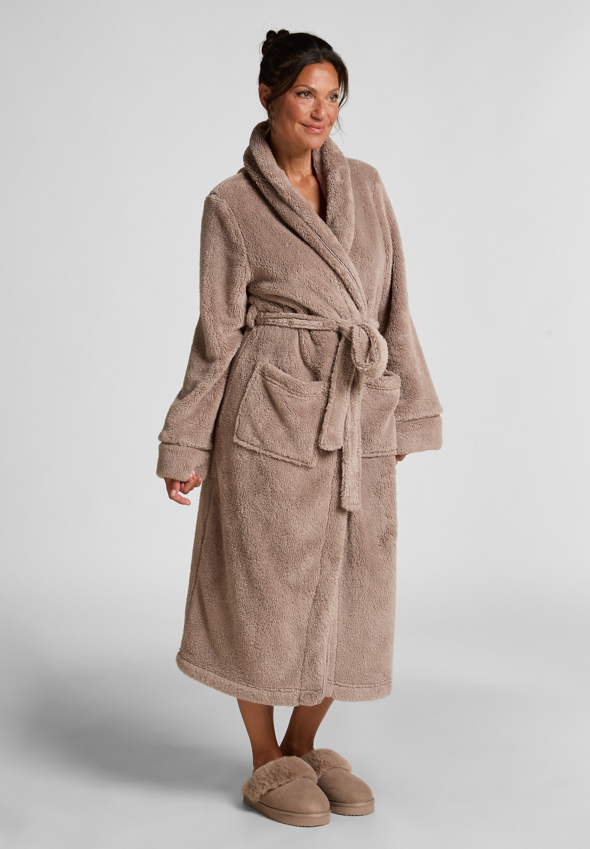 blue dress for baby girl Neutral Ribbed Dressing Gown – Jim Jam The Label main image 0
