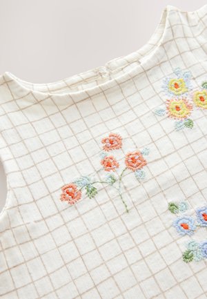 Next REGULAR FIT - PEPLUM SET - Short - white pink embroidered flowers