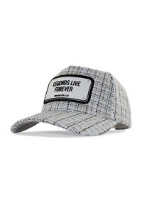 John Hatter & Co LEGENDS LIVE FOREVER - Cap - check white silver
