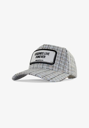 John Hatter & Co LEGENDS LIVE FOREVER - Cap - check white silver