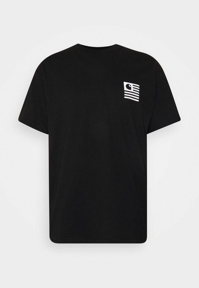 WAVING STATE FLAG  - T-shirt imprimé - black/white