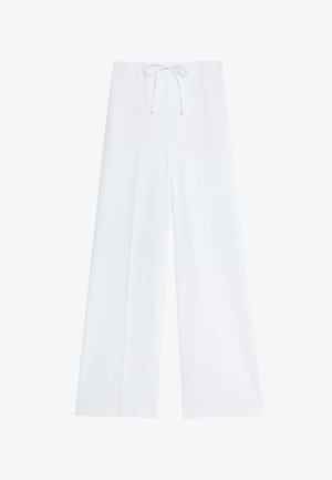 Marks & Spencer, CREPE ELASTICATED WAIST WIDE LEG TROUSERS - Stoffhose - ivory