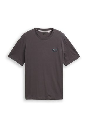 TOM TAILOR, MIT LOGO BADGE - Basic T-shirt - tarmac grey
