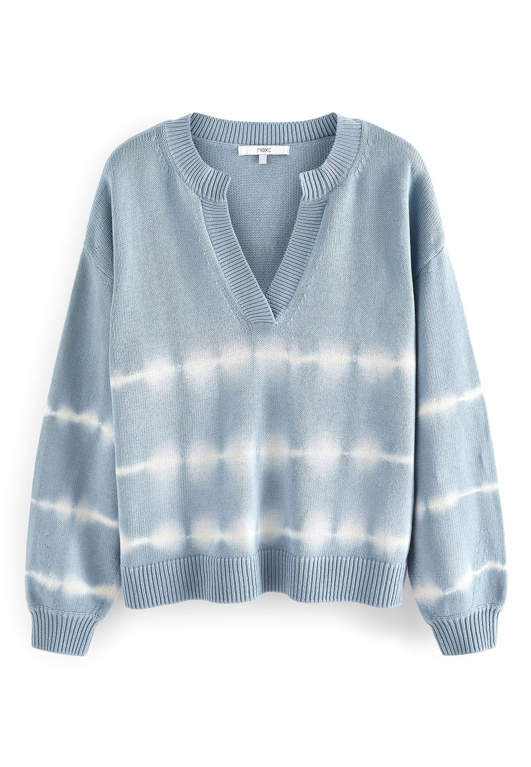 Next NOTCH NECK - Jumper - blue tie dye 