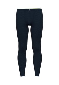 Leggings navy realizzati in un materiale testurizzato e elastico. Presentano una vita di colore verde a contrasto e un design aderente per il massimo comfort.