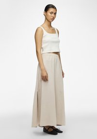 Pieces PCKLARISA LONG SKIRT - Maxi szoknya - silver gray