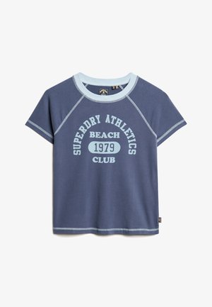 Superdry & Co ATHLETIC ESSENTIALS RAGLAN GRAPHIC - Camiseta estampada - mariner navy