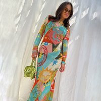 Never Fully Dressed MULTI SUNDAZED SUMMER DRESS - Maksimekko - blue