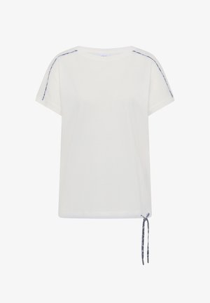 Cecil, T-SHIRT MIT BOAT NECK UND LEO-PIPING - T-shirt basique - vanilla white