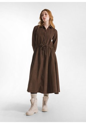 MIDI - Abito a camicia - brown