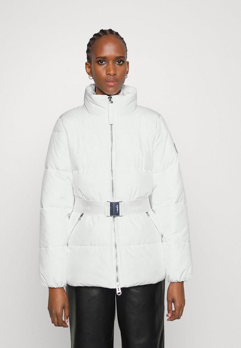 Calvin Klein LOFTY BELTED JACKET - Casaco leve - ecru