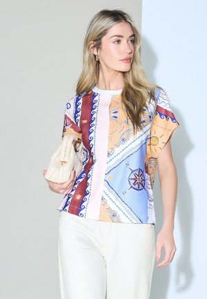 Next, REGULAR FIT - SHORT SLEEVE KEYHOLE CREW NECK - T-Shirt print - multi print