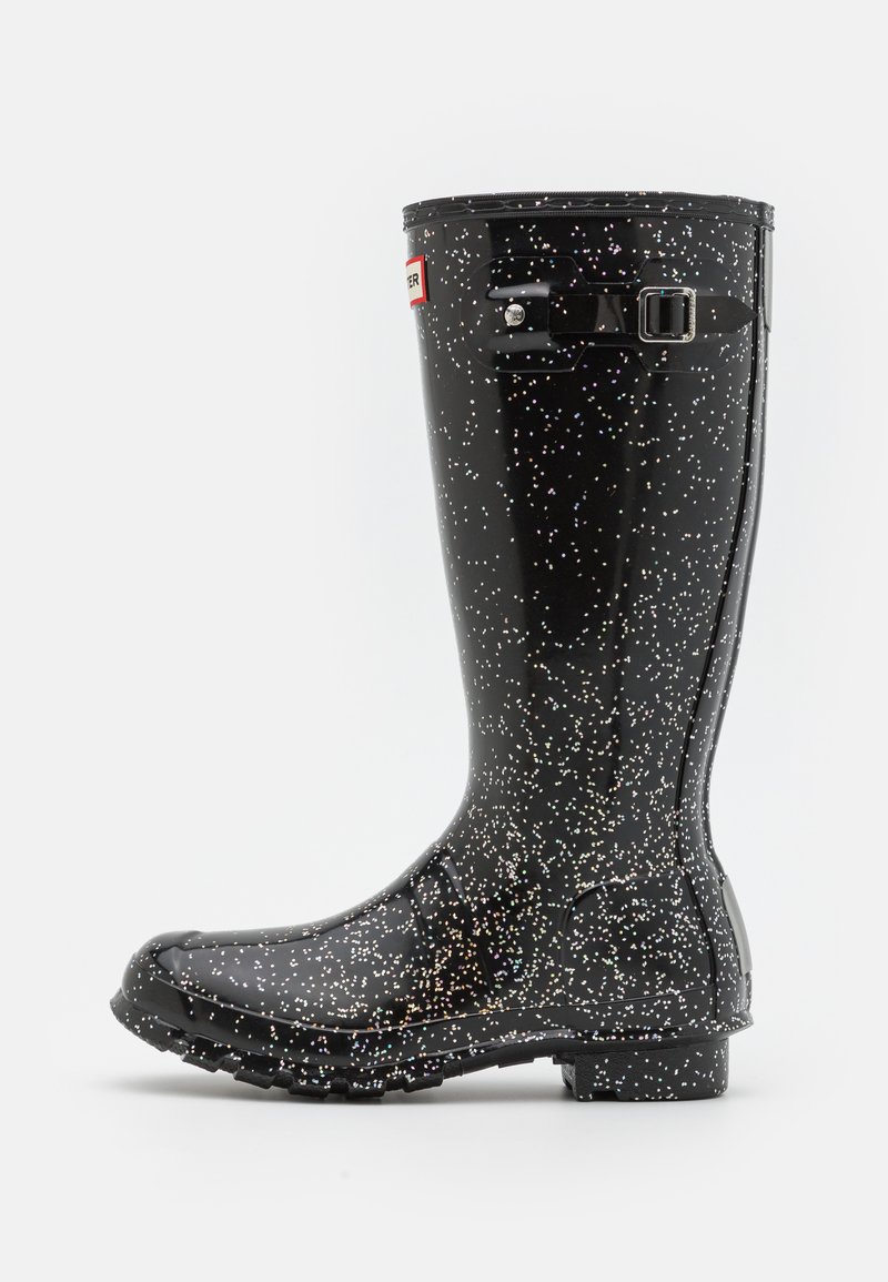 Hunter ORIGINAL KIDS GIANT GLITTER WELLINGTON BOOTS Wellies black Zalando.ie