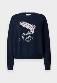 FISHERMAN GRAPHIC - Πουλόβερ - dark blue