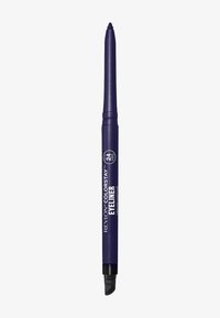 Lilla krølle eyeliner med en spids spids og en struktureret greb i bunden. Har "Revlon ColorStay Eyeliner" branding.