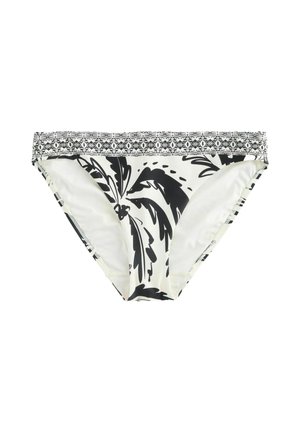 Bas de bikini - black green leaf