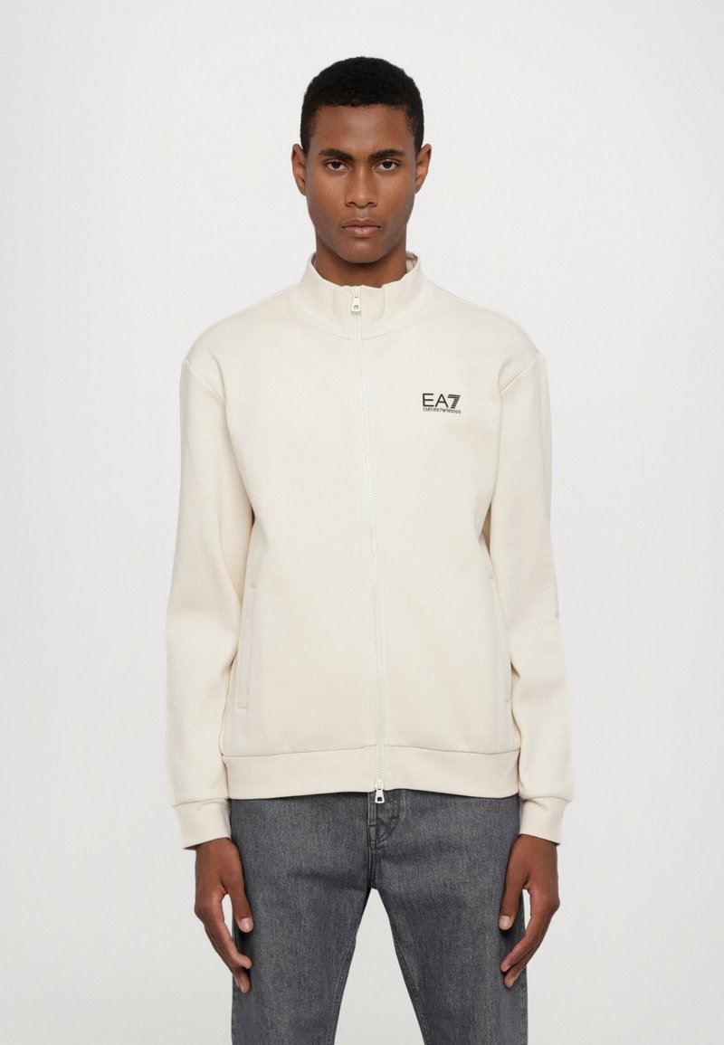 EA7 Emporio Armani TRAIN CORE - Cipzáras pulóver - whitecap gray