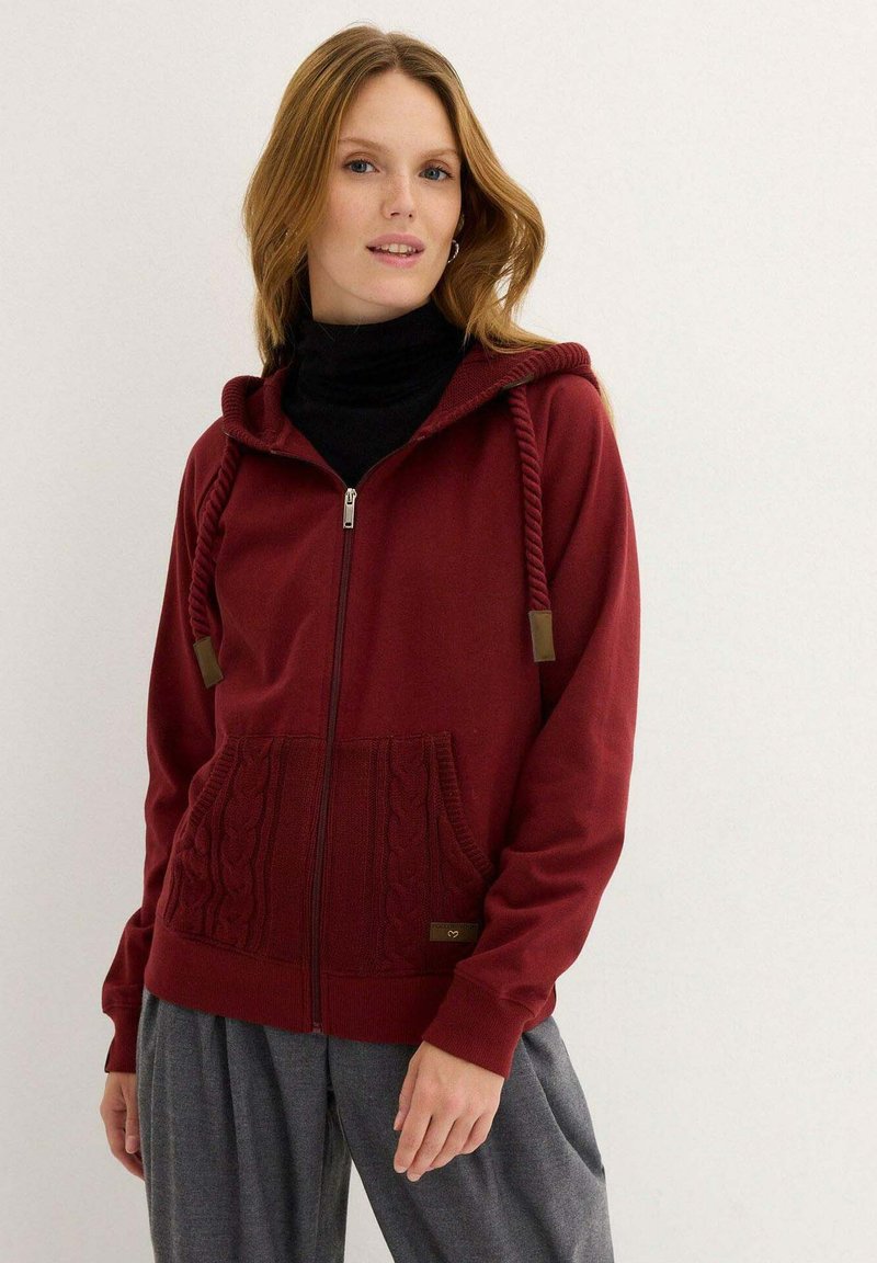 bonprix MIT UND TASCHE - Felpa con zip - red