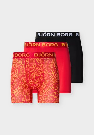 SPORTS 3 PACK - Boxershort - black/red/orange