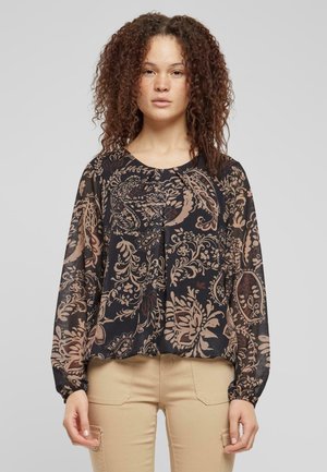 MIT ALL OVER ORNAMENT - Blouse - black