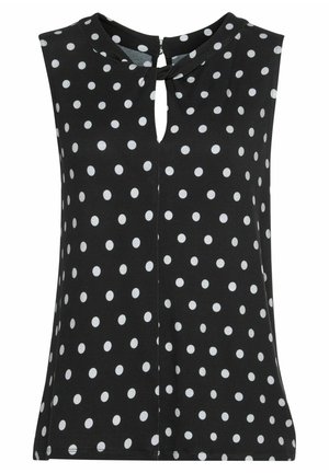 LASCANA Top - schwarz/creme/gepunktet
