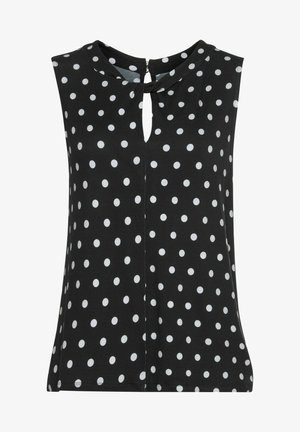 LASCANA, Top - schwarz/creme/gepunktet