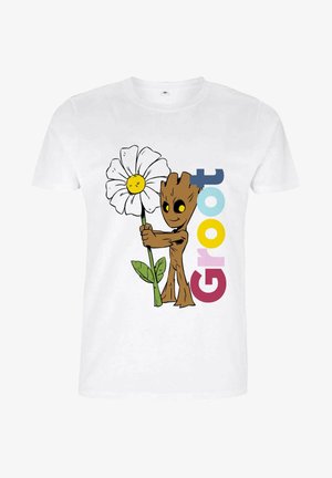 Marvel GOTG CLASSIC GROOT OVERSIZE UNISEX - T-shirt imprimé - white