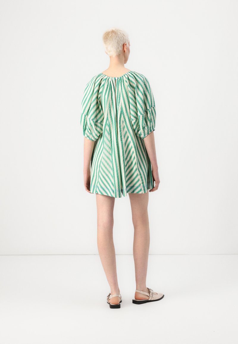 free people green striped dress Free People BOP AROUND ROMPER - Day dress - green combo/green