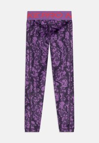 Nike Performance NIKE PRO DF SHORT  - Leggingek - dark raisin/black raspberry/aster pink