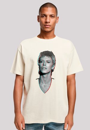 TV TIMES POP STAR DAVID BOWIE PORTRAIT  - Print T-shirt - sand