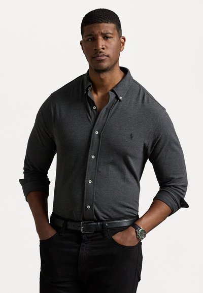 Polo Ralph Lauren Big & Tall FEATHERWEIGHT MESH SHIRT - Vapaa-ajan kauluspaita - windsor heather