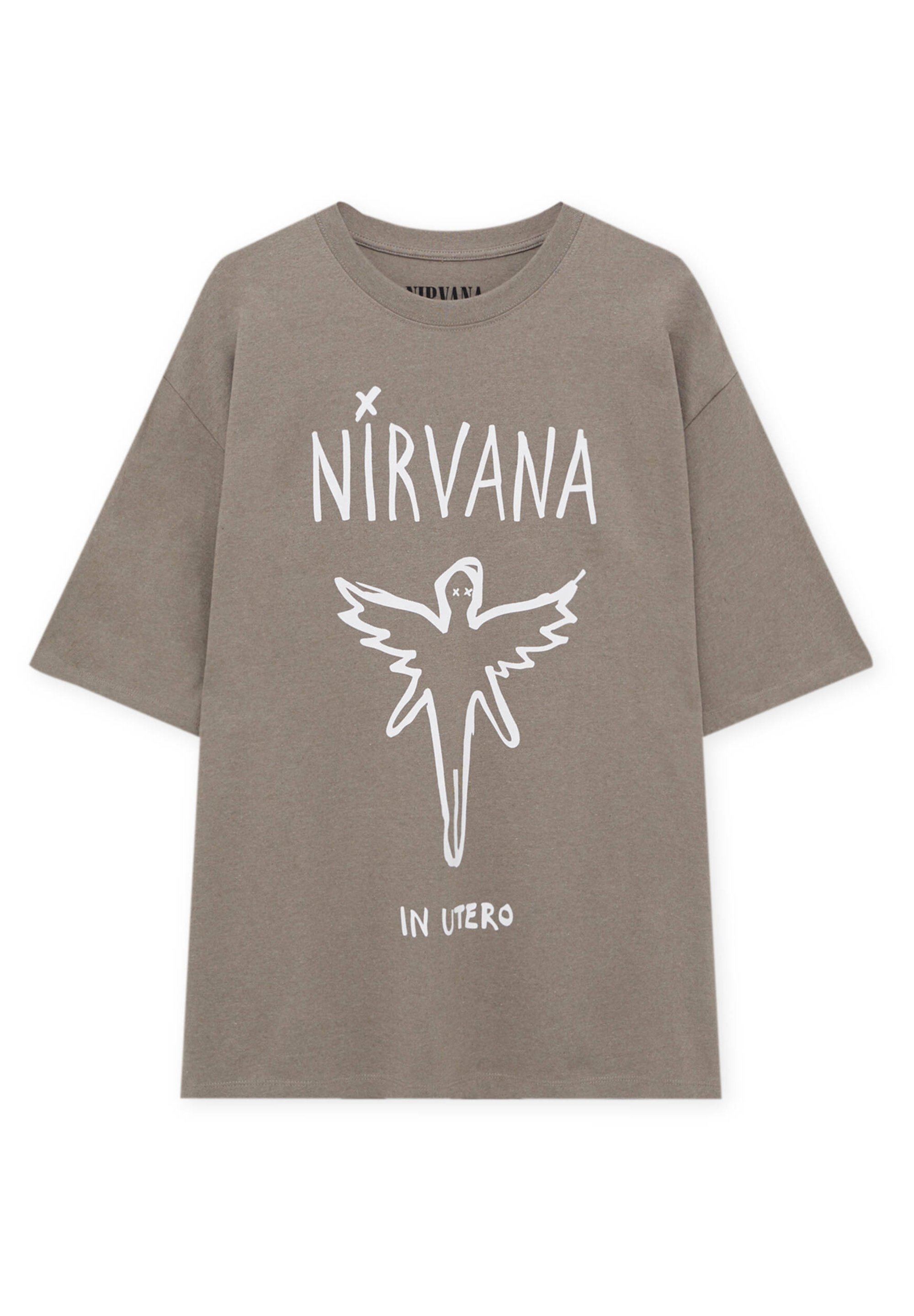nirvana t shirt brown