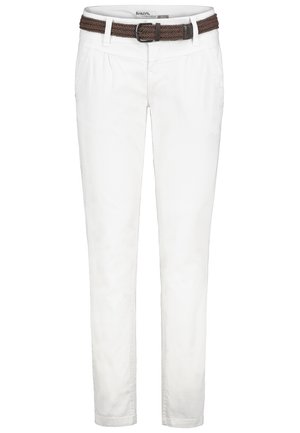 MIT GÜRTEL - Broek - white