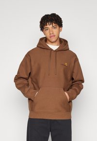 Carhartt WIP HOODED AMERICAN SCRIPT - Hættetrøje - lumber