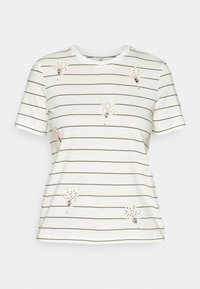 ONLKITA LIFE FEATHERS - Printtipaita - cloud dancer print/feathers