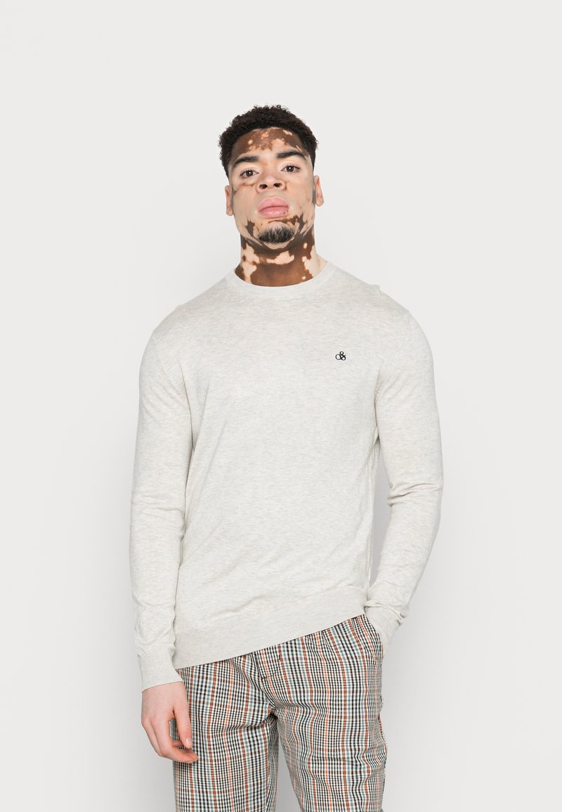 Scotch & Soda ESSENTIALS - CREWNECK - Sweater - bone white melange
