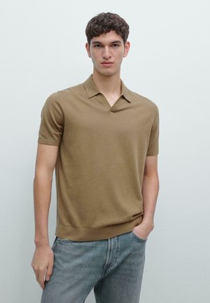 V-NECK  - Poloshirt - mottled green