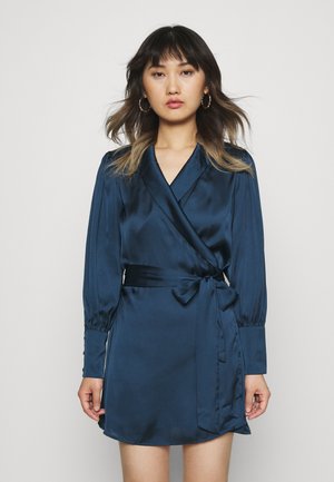 LONGSLEEVE WRAP DRESS - Jurk - pageant blue