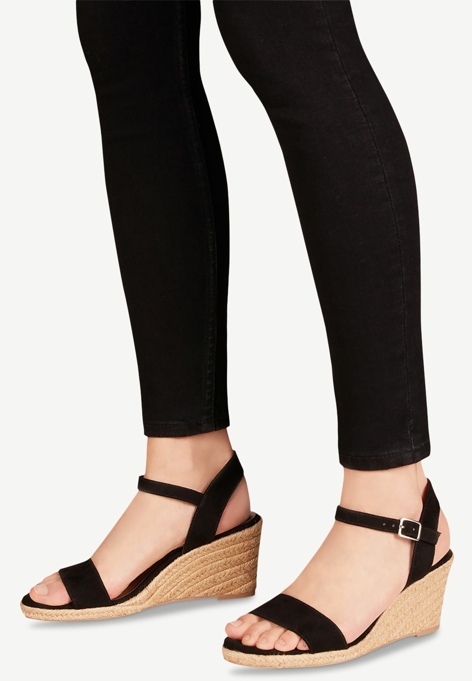 Tamaris DA.-SANDALETTE - Espadrilles - black/Zwart - Zalando.nl