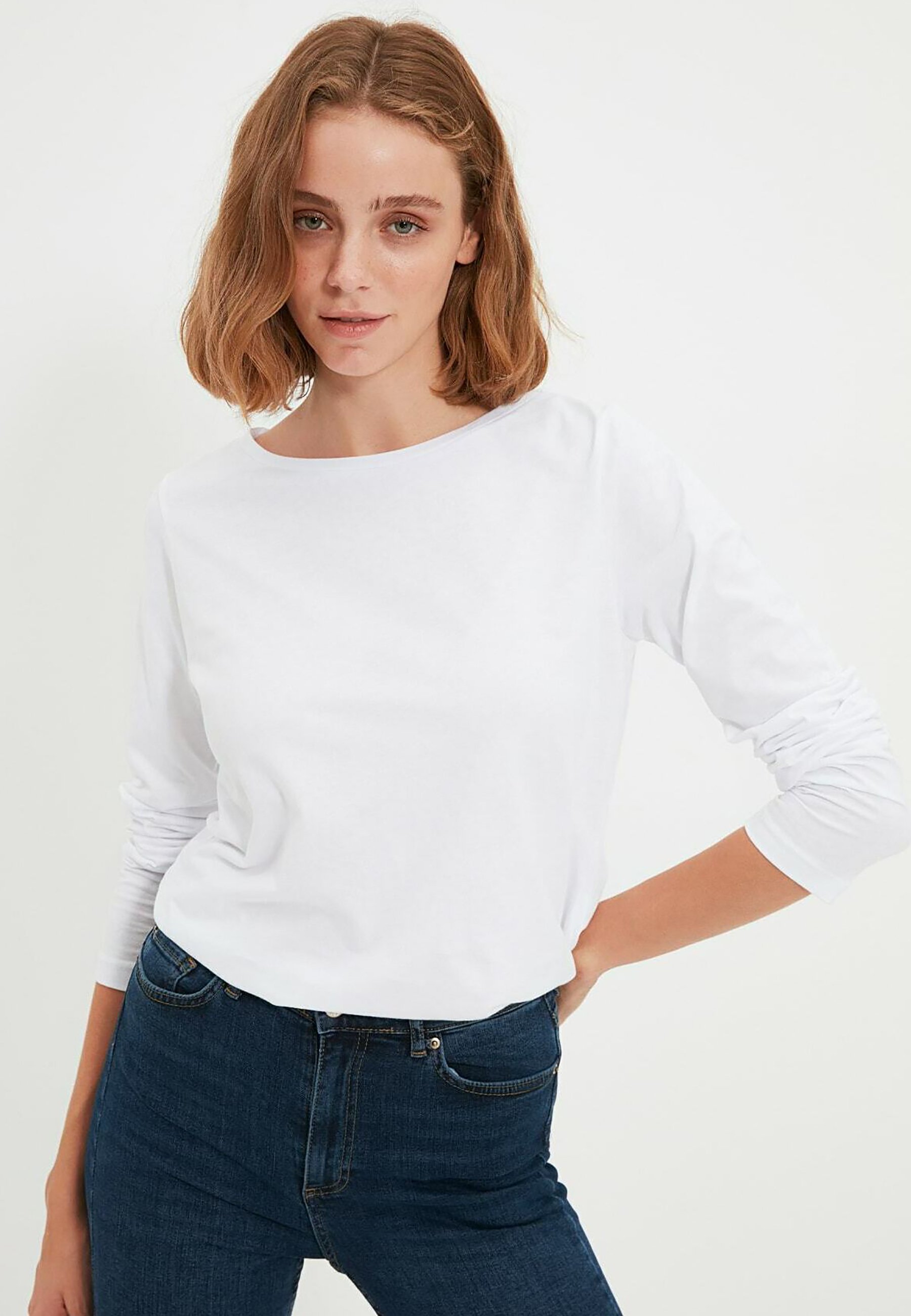 Trendyol Maglietta a manica lunga - white/bianco - Zalando.it