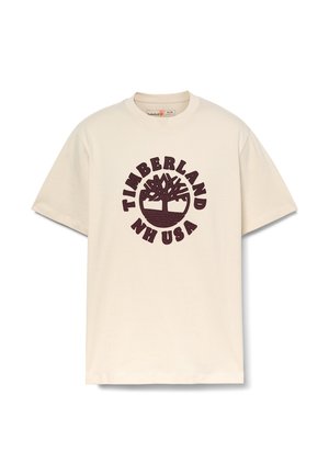 Timberland HOLIDAY FRONT GRAPHIC SHORT SLEEVE - T-Shirt print - natural