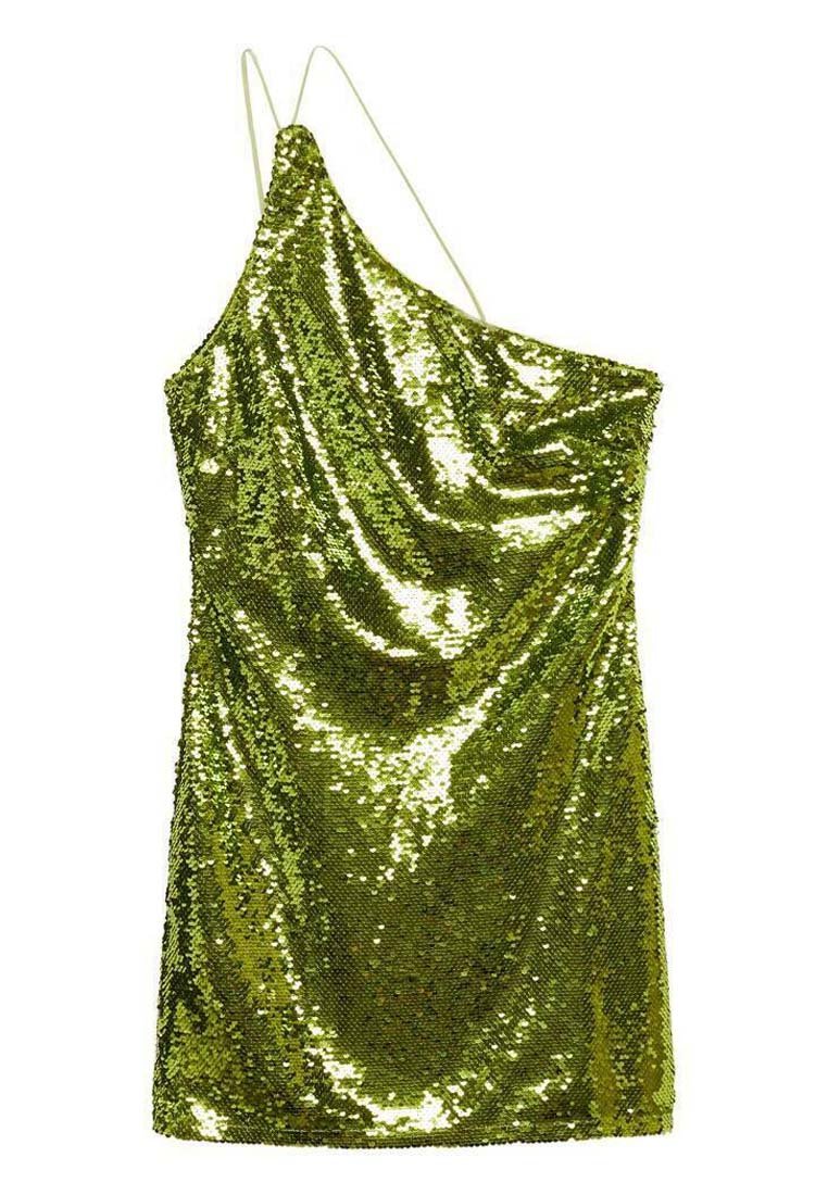 Mango Cocktailjurk groen Mango Cocktailjurk groen