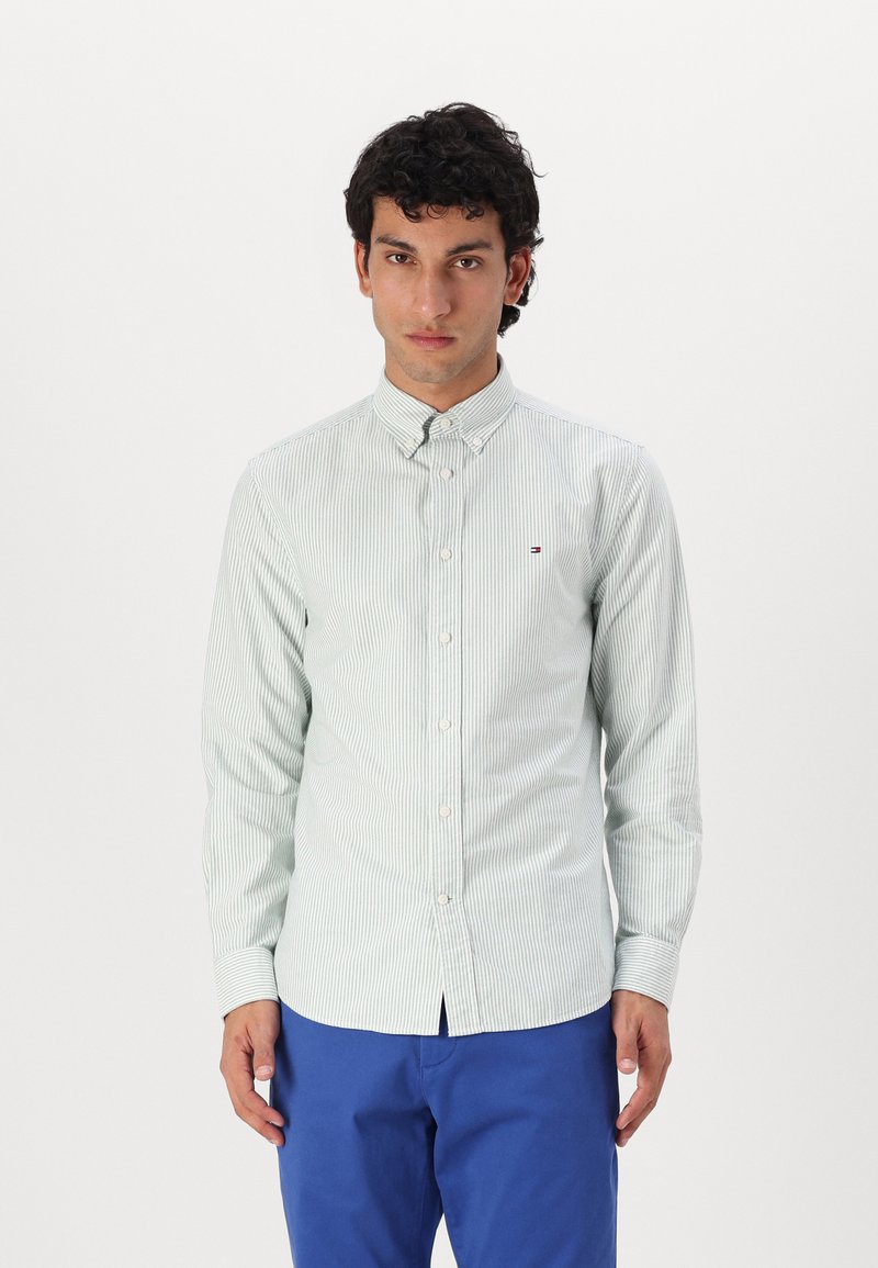 Tommy Hilfiger HERITAGE STRIPE SHIRT - Shirt - nouveau green/white