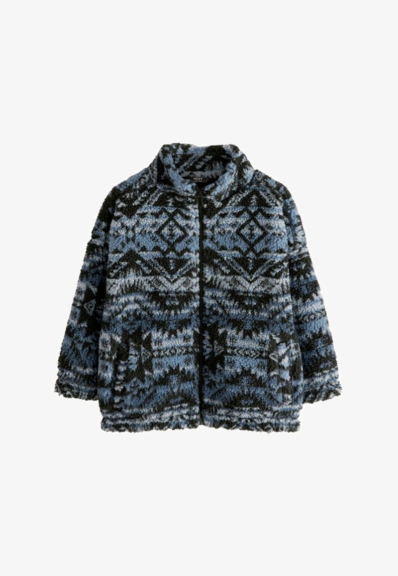 Next PRINTED ZIP THROUGH BORG - REGULAR FIT - Fleecejacke - mid blue