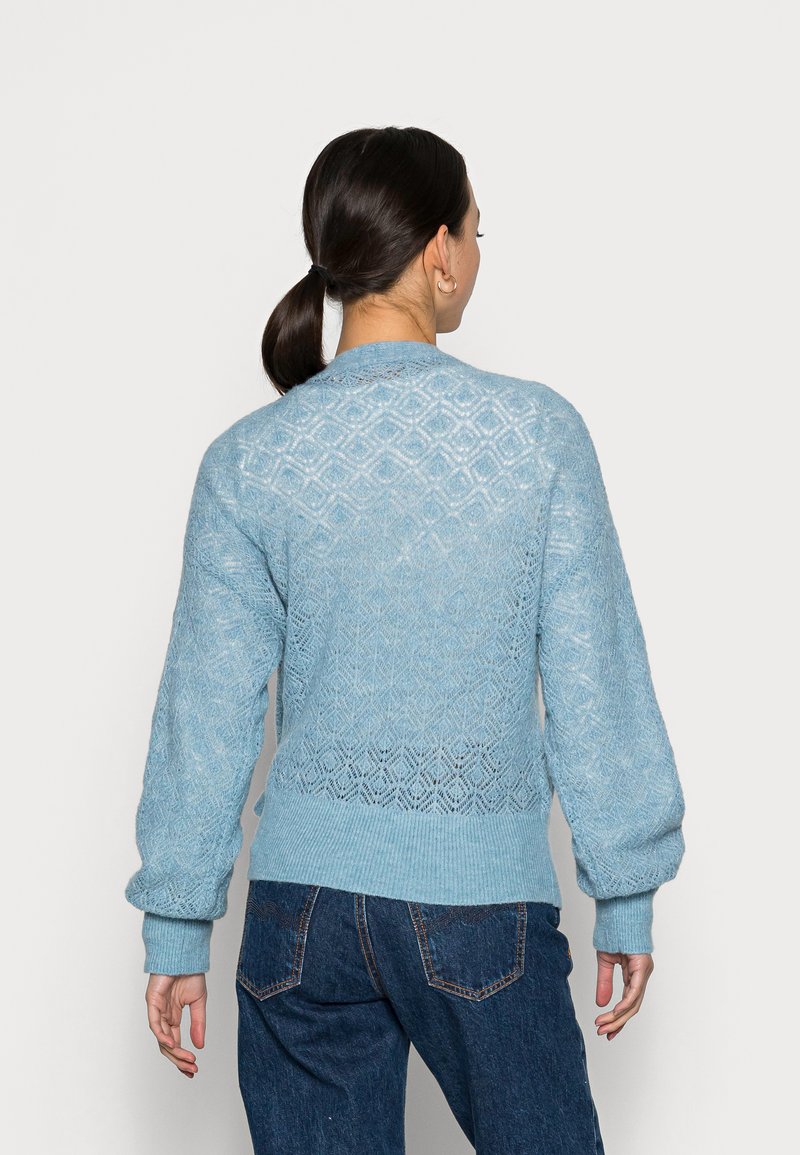 Damen Strickjacken | Esqualo SWEATER AJOUR WRAP AROUND Strickjacke provincial blue/hellblau - KN22508 Damen Strickjacken | Esqualo SWEATER AJOUR WRAP AROUND Strickjacke provincial blue/hellblau - KN22508