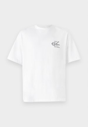 Calvin Klein Jeans MICRO MONOLOGO GRAPHIC - Print T-shirt - brilliant white